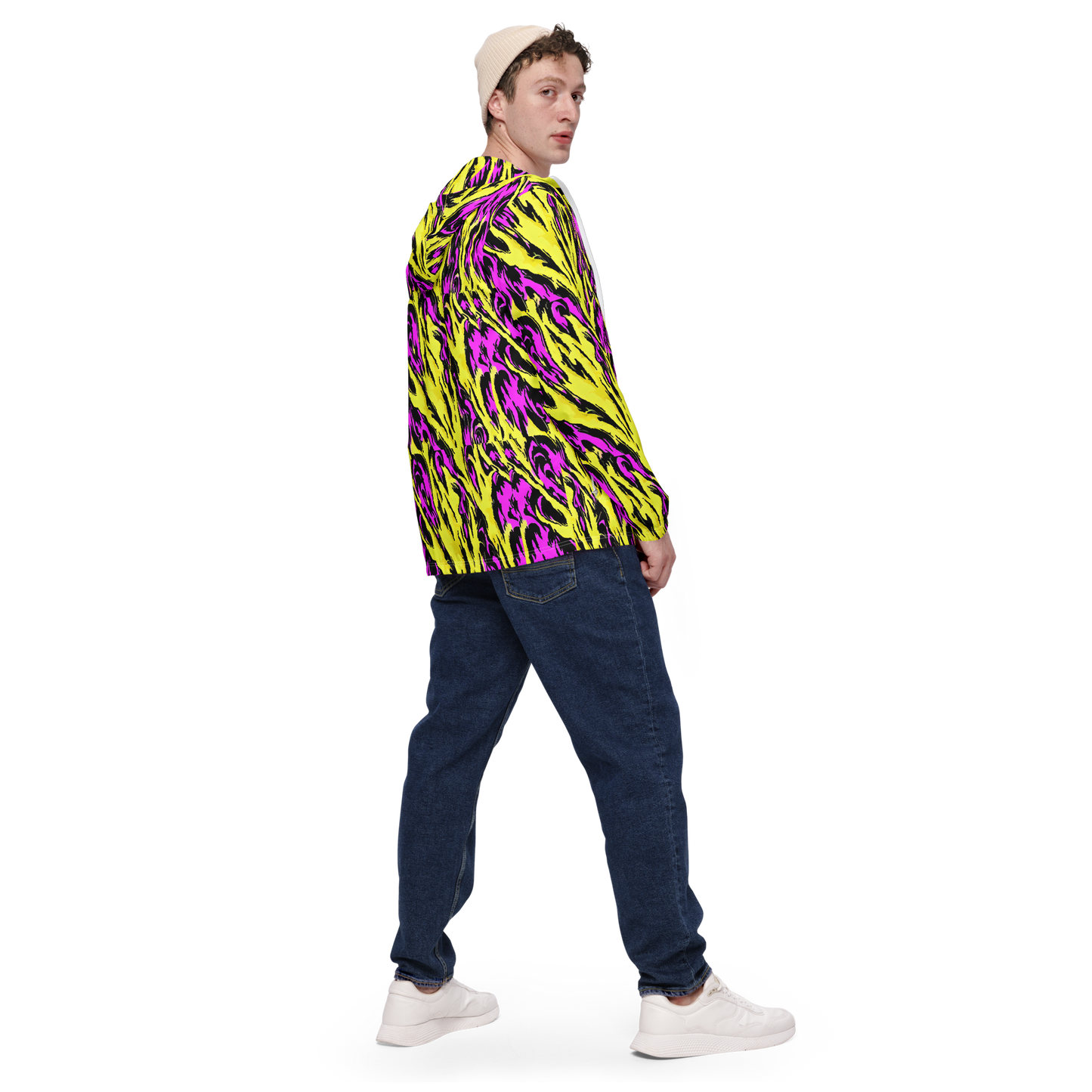 Men's Windbreaker - Neon Savanna