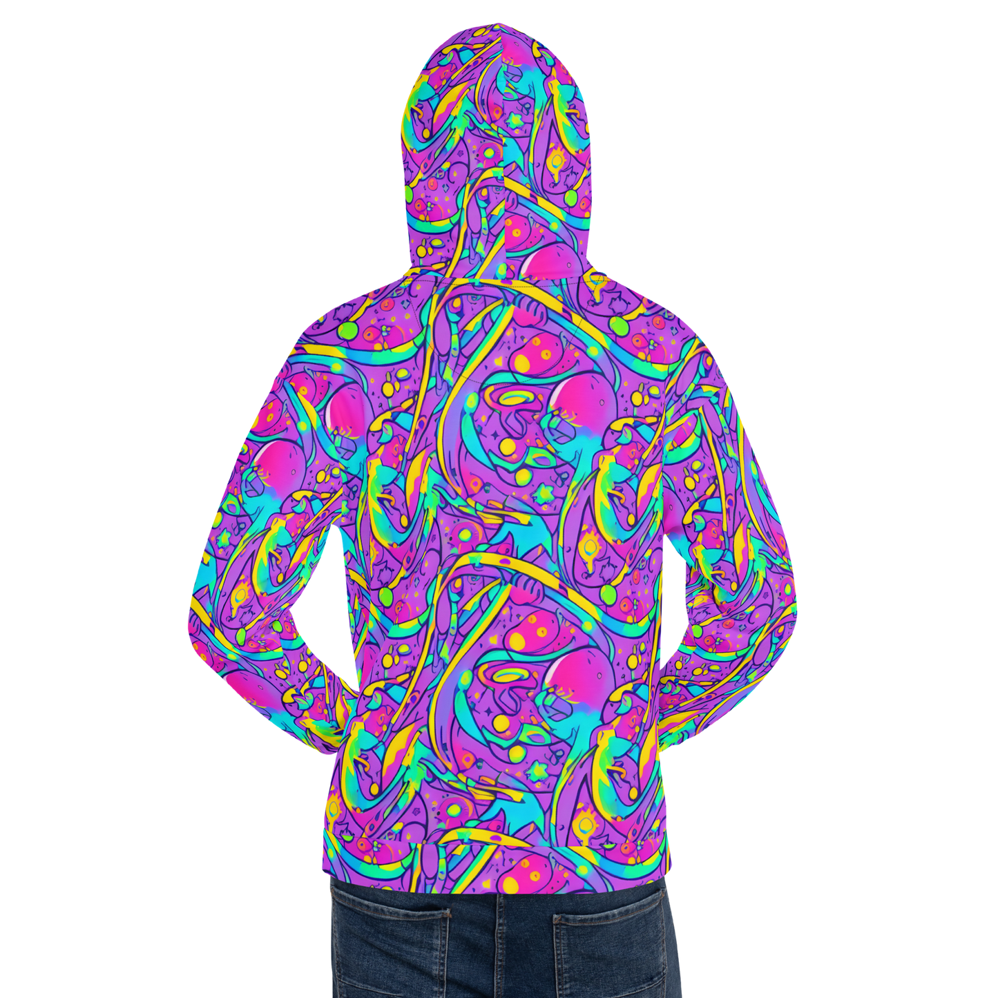 Hoodie - Neon Galaxy Whirl