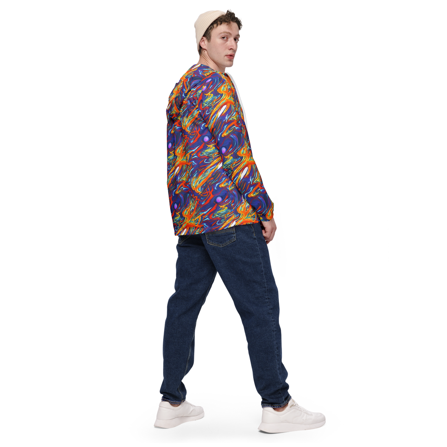 Men's Windbreaker - Galactic Ember