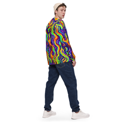 Men's Windbreaker - Galactic Flames