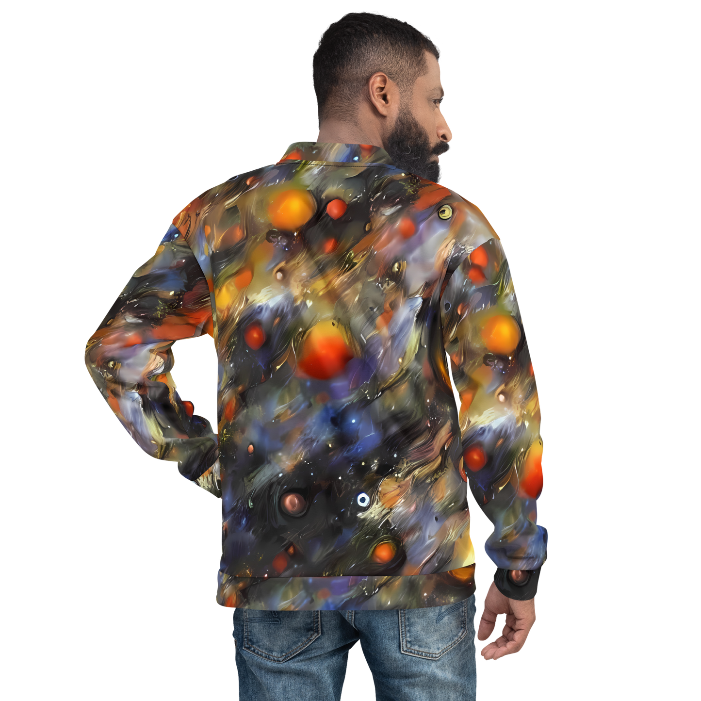 Bomber Jacket - Brushstroke Blaze