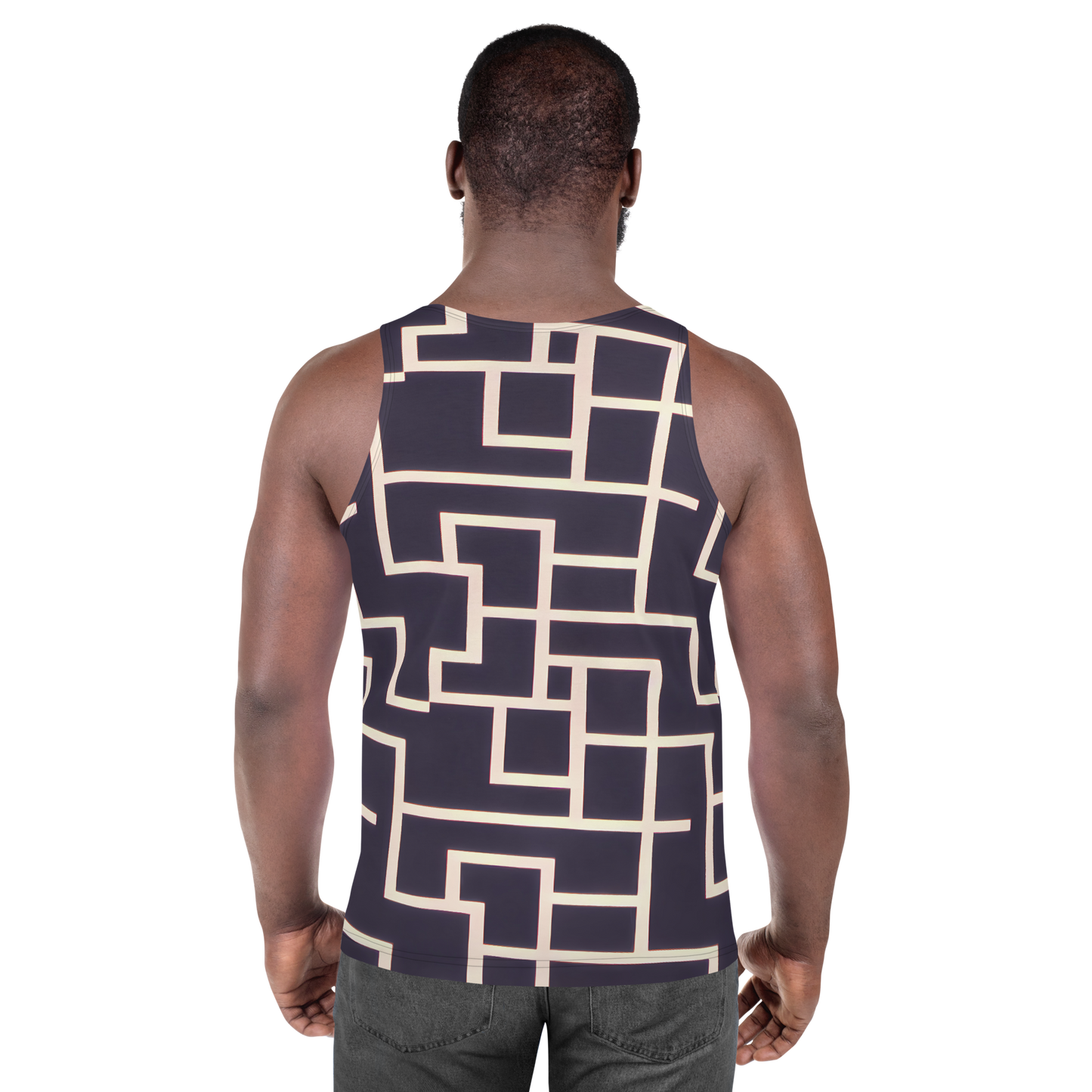 Men's Tank Top - Gilded Gridlock