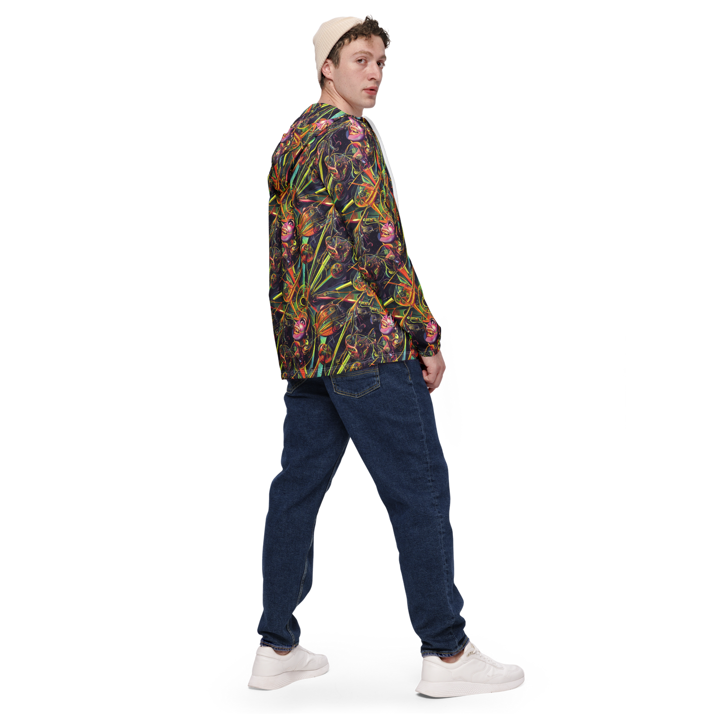 Men's Windbreaker - Psychedelic Deep Space