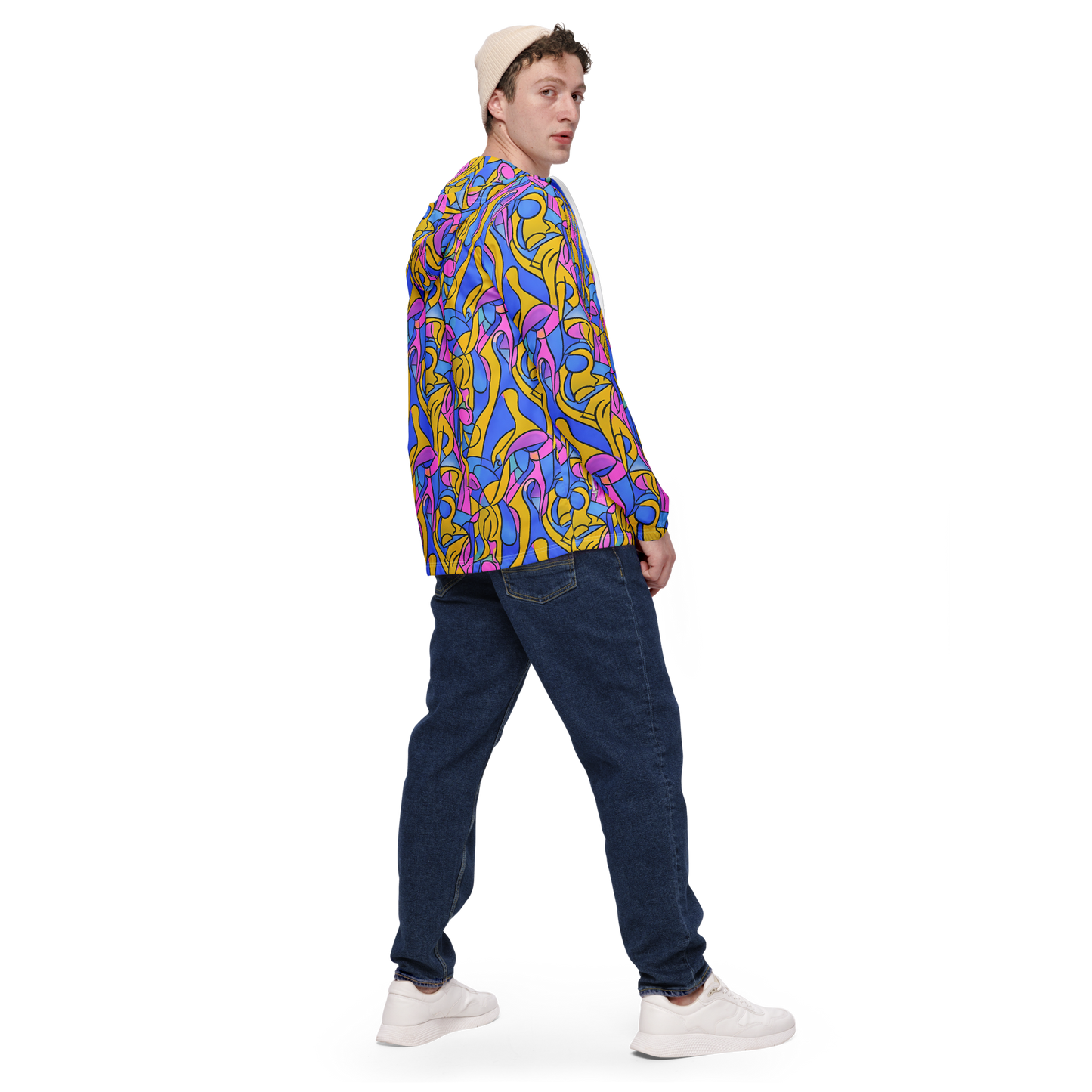 Men's Windbreaker - Cosmic Curves