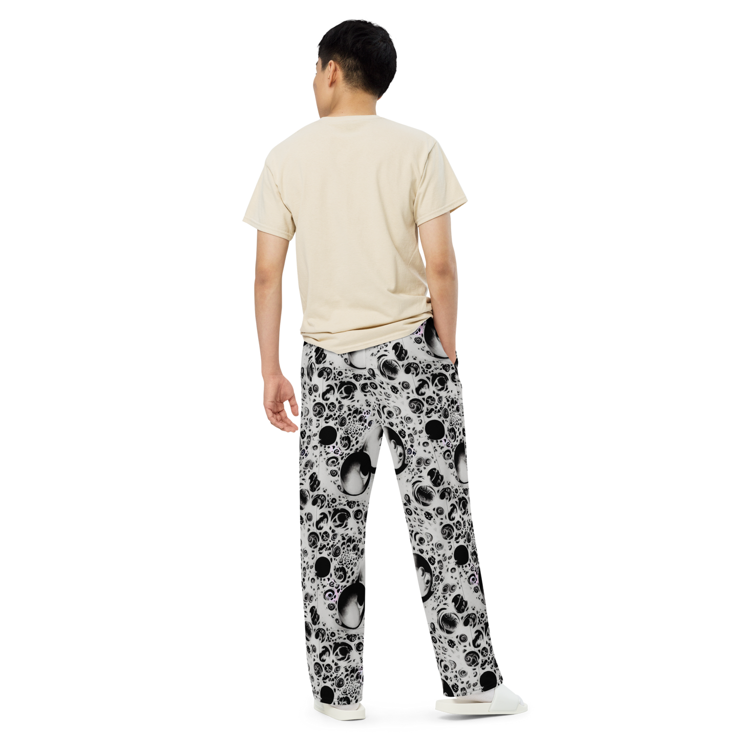 Wide-Leg Pants - Crater Swirl