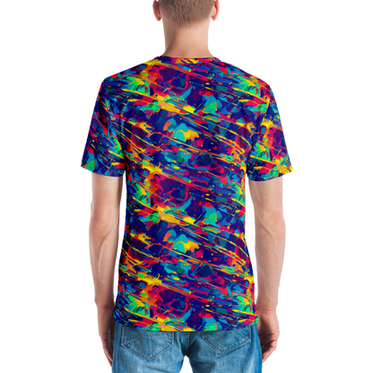 Men's Crew Neck T-Shirt - Spectrum Streaks