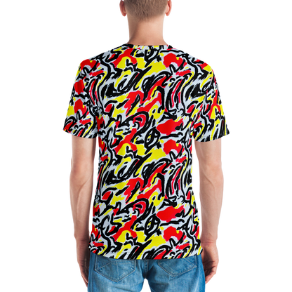 Men's Crew Neck T-Shirt - Cosmic Brushstrokes