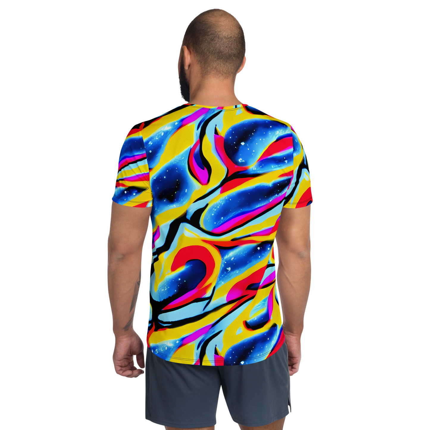 Men's Athletic T-Shirt - Electric Dreamscape