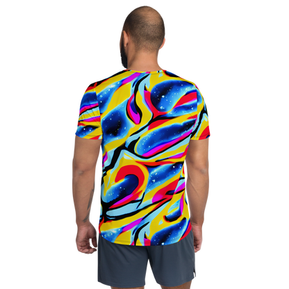 Men's Athletic T-Shirt - Electric Dreamscape