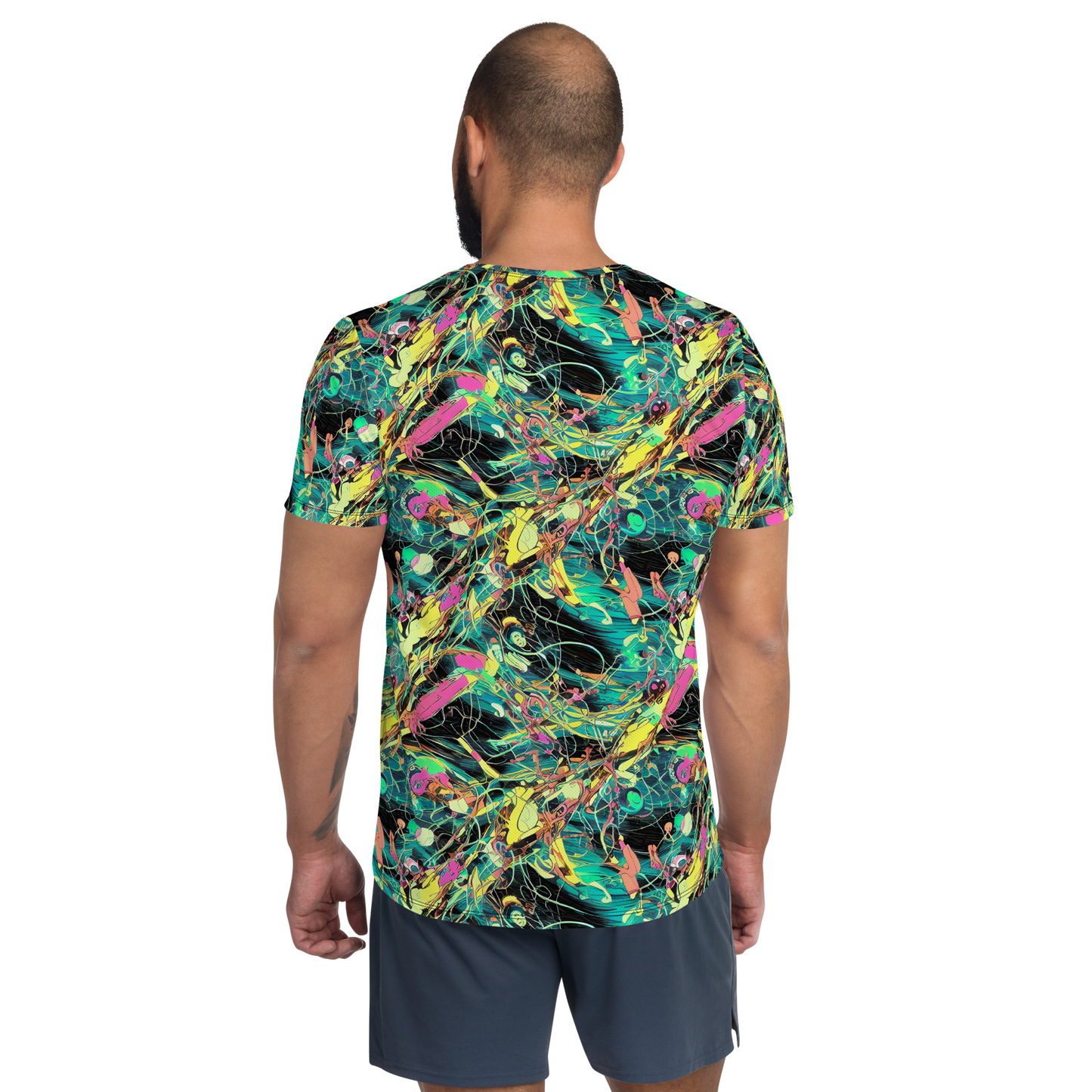 Men's Athletic T-Shirt - Cyborg Whirl