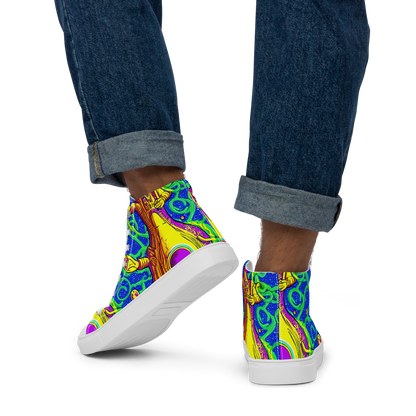 Men's High Top Canvas Shoes - Sprawling Spectacle