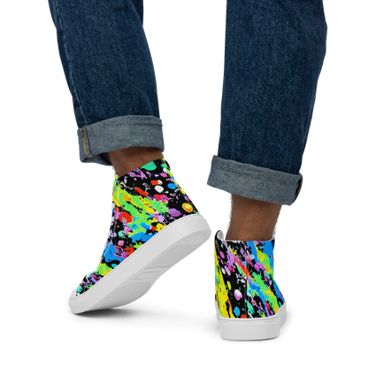 Men's High Top Canvas Shoes - Pollock Pulse