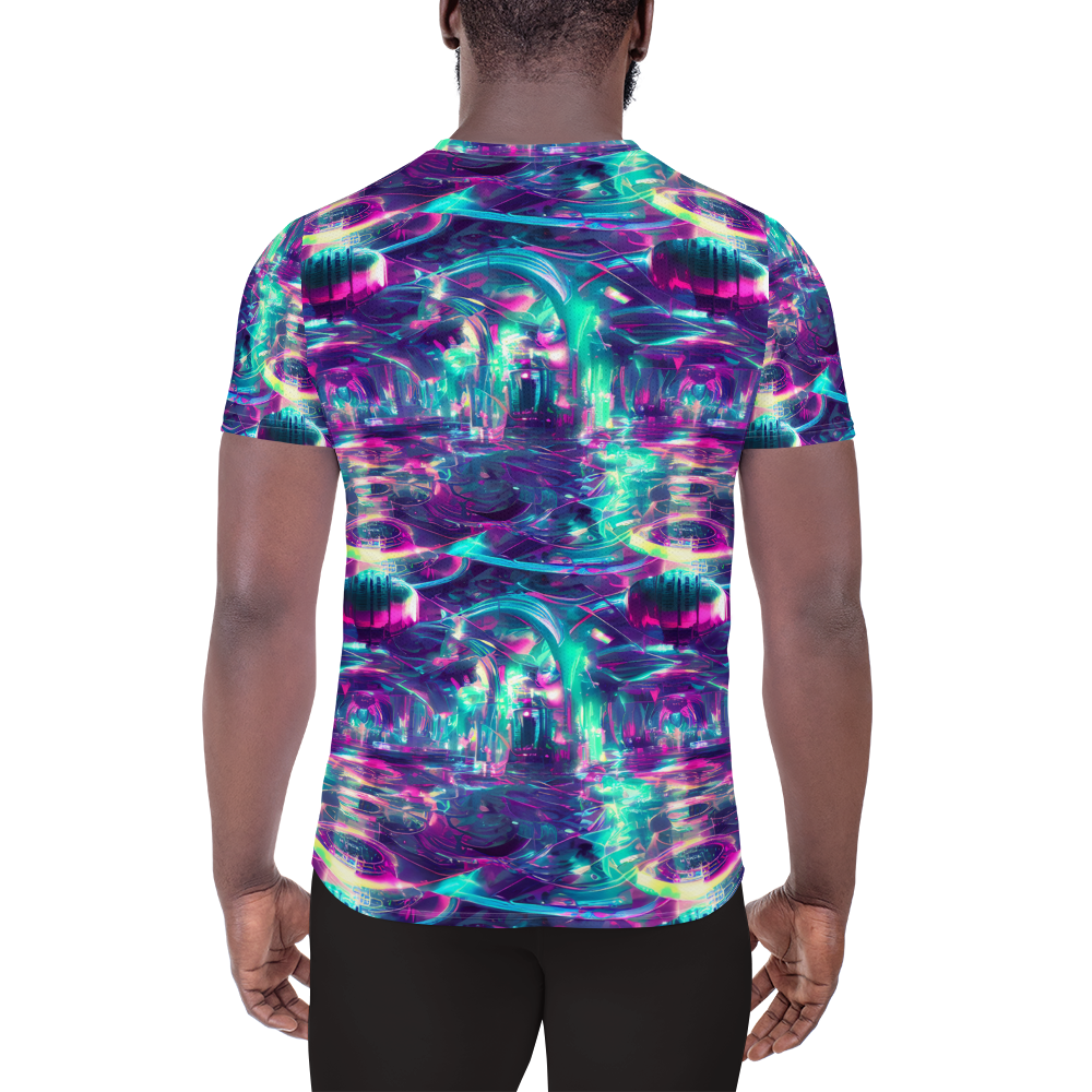 Men's Athletic T-Shirt - Synthwave Surge