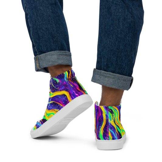 Men's High Top Canvas Shoes - Jackson Swirl