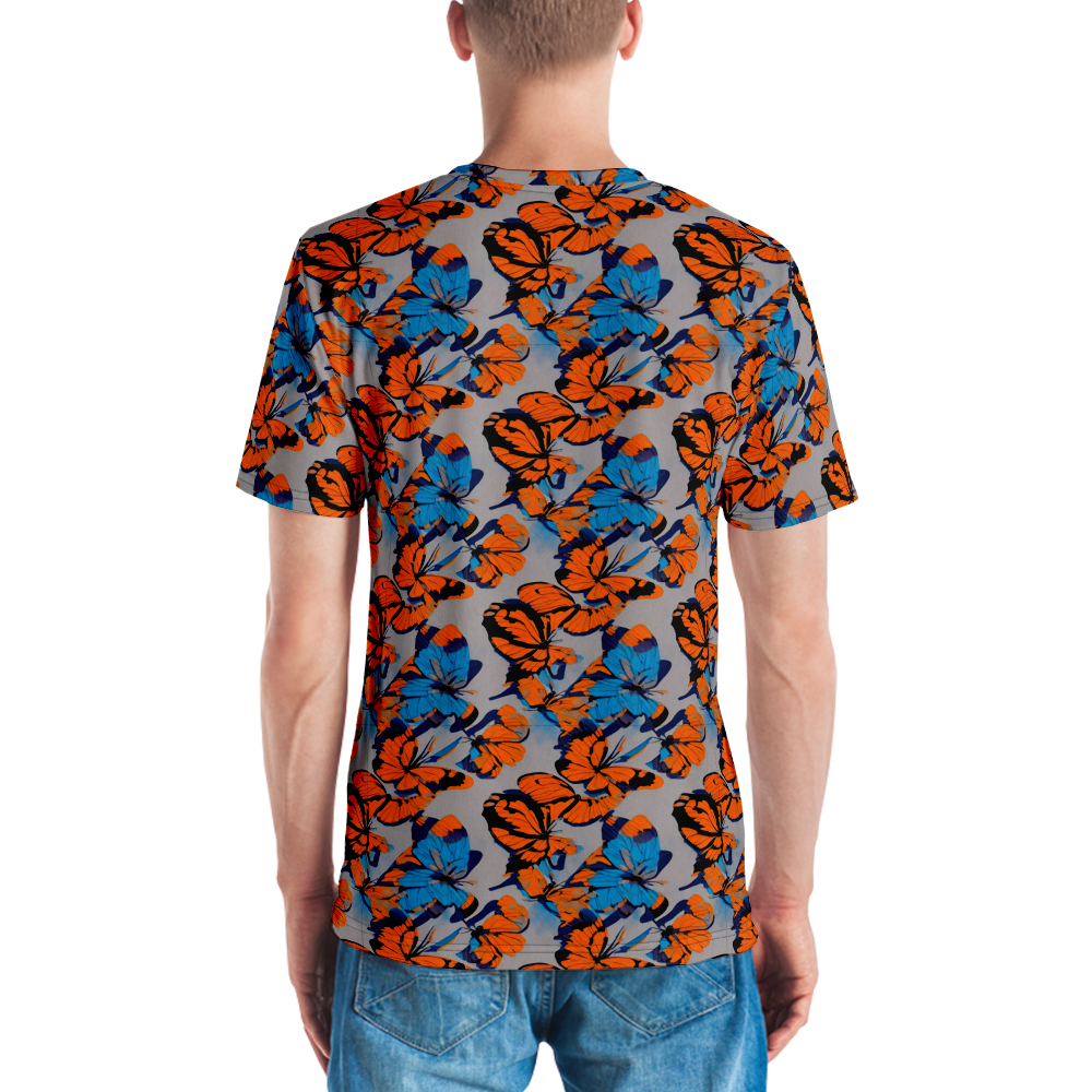 Men's Crew Neck T-Shirt - Flutter Wave