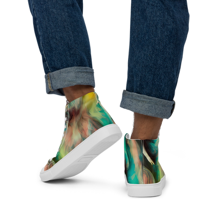 Men's High Top Canvas Shoes - Enchanted Fusion