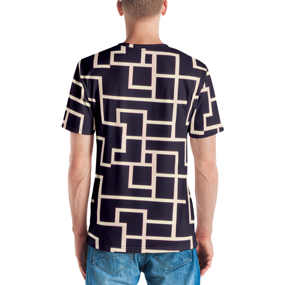 Men's Crew Neck T-Shirt - Gilded Gridlock