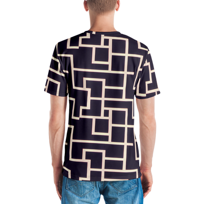 Men's Crew Neck T-Shirt - Gilded Gridlock