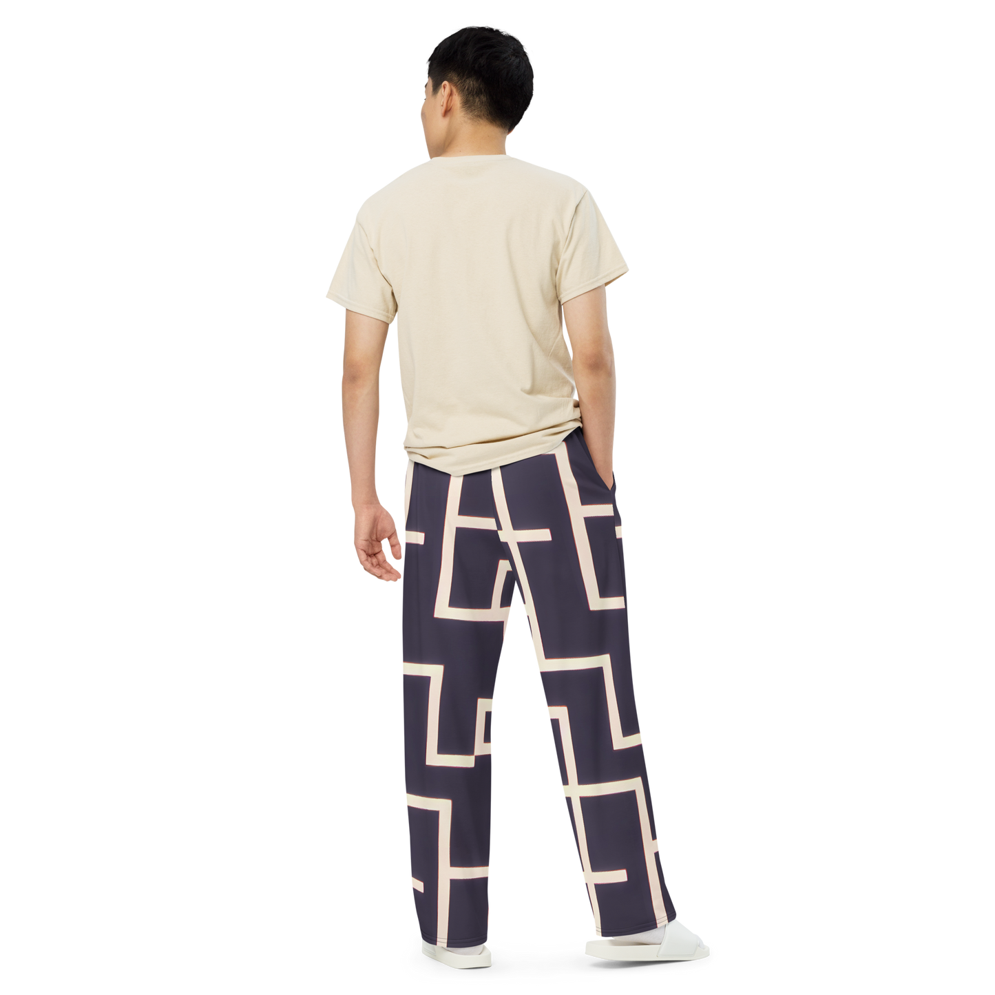 Wide-Leg Pants - Gilded Gridlock