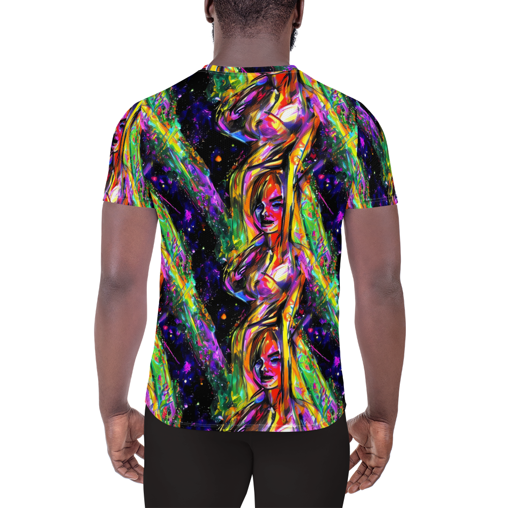 Men's Athletic T-Shirt - Galactic Flamenco