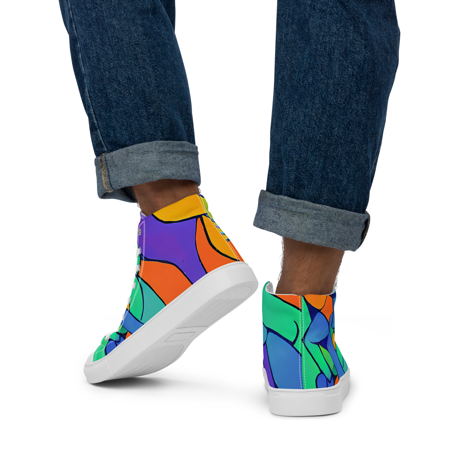 Men's High Top Canvas Shoes - Archipenko Dream
