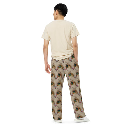 Wide-Leg Pants - Emerald Gaze