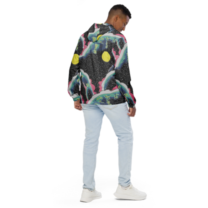 Men's Windbreaker - Lunar Waves