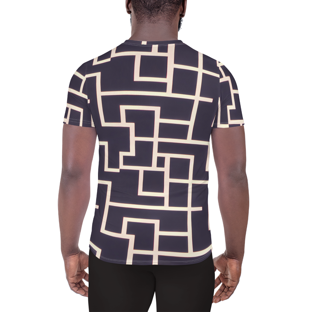 Men's Athletic T-Shirt - Gilded Gridlock