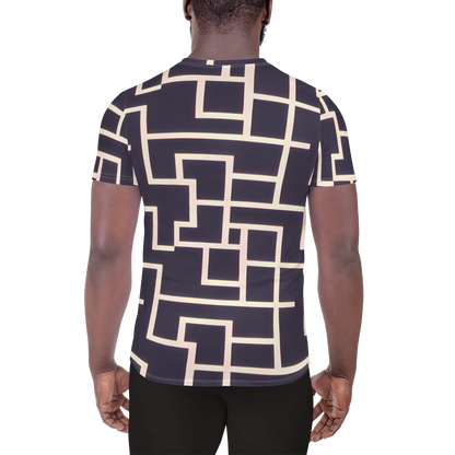 Men's Athletic T-Shirt - Gilded Gridlock