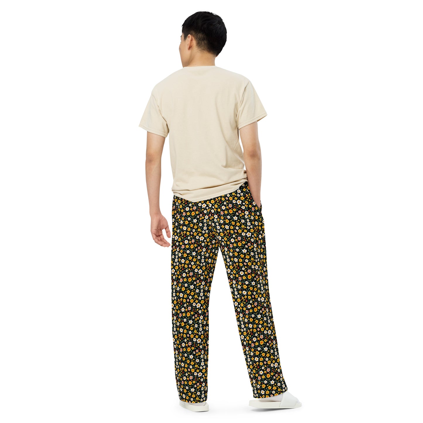 Wide-Leg Pants - Sunlit Blossoms