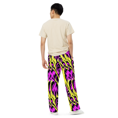 Wide-Leg Pants - Neon Savanna