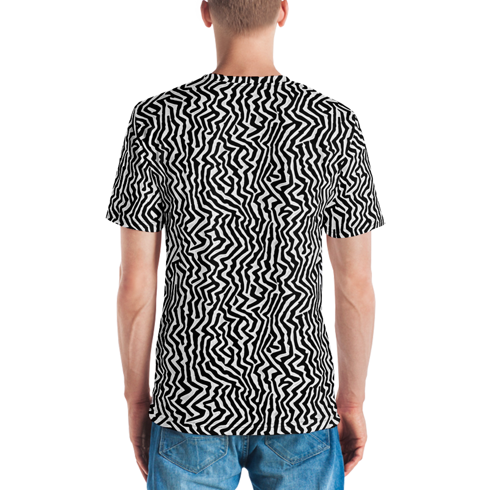 Men's Crew Neck T-Shirt - Static Swirl