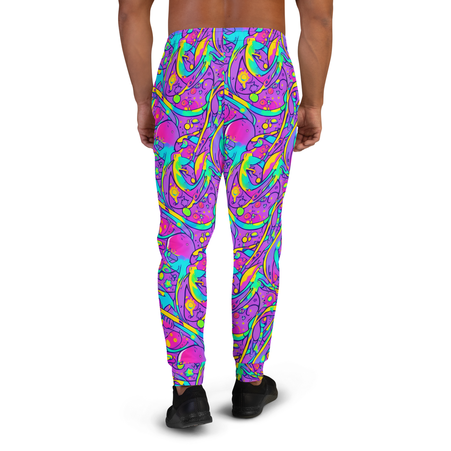 Men’s Joggers - Neon Galaxy Whirl