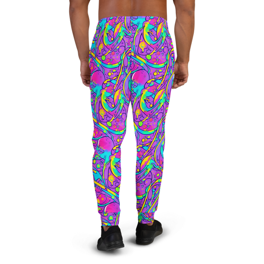 Men’s Joggers - Neon Galaxy Whirl