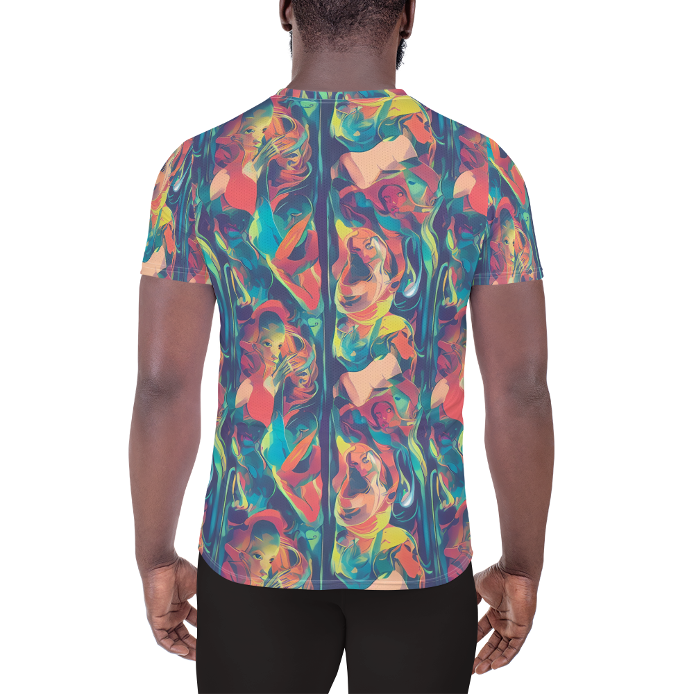 Men's Athletic T-Shirt - Neon Aurora
