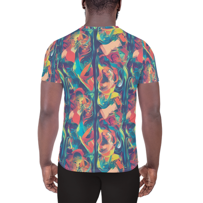 Men's Athletic T-Shirt - Neon Aurora