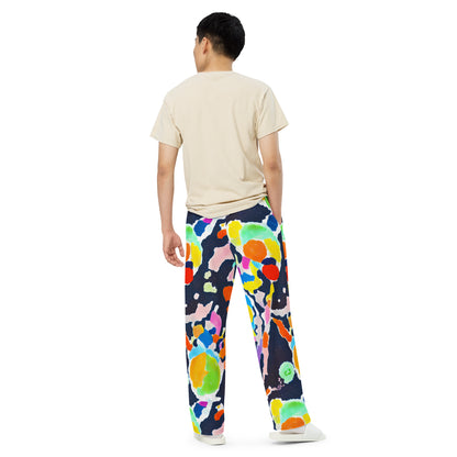 Wide-Leg Pants - Kaleido Burst