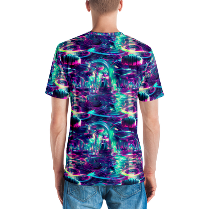 Men's Crew Neck T-Shirt - Synthwave Surge