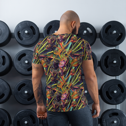 Men's Athletic T-Shirt - Psychedelic Deep Space