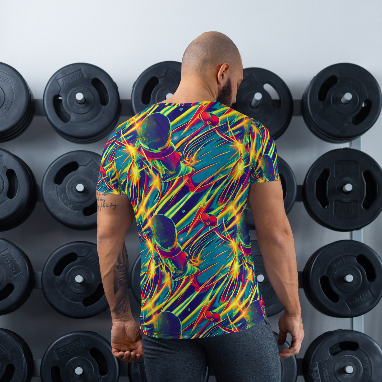 Men's Athletic T-Shirt - Cosmic Inferno