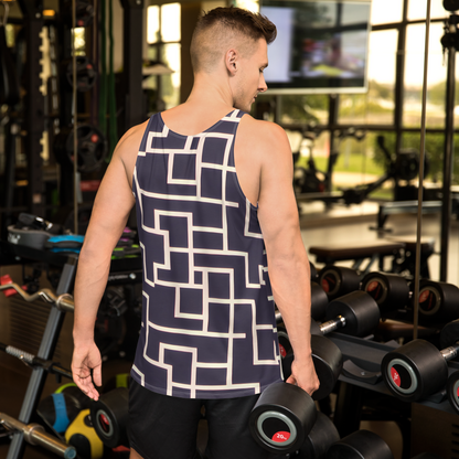 Men's Tank Top - Gilded Gridlock