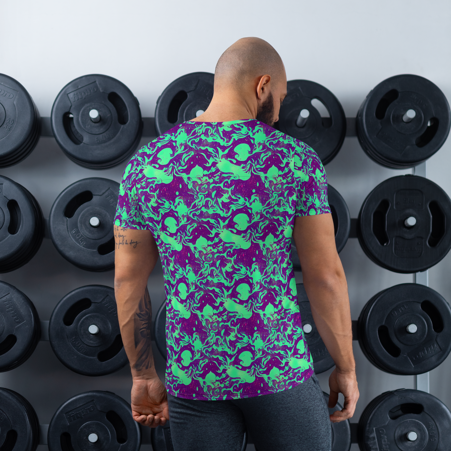 Men's Athletic T-Shirt - Alien Ripples