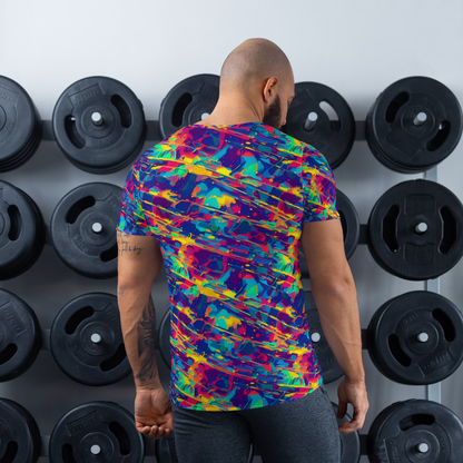 Men's Athletic T-Shirt - Spectrum Streaks