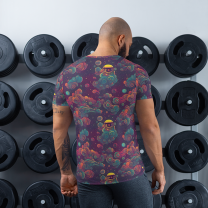 Men's Athletic T-Shirt - Nebula Dreamscape