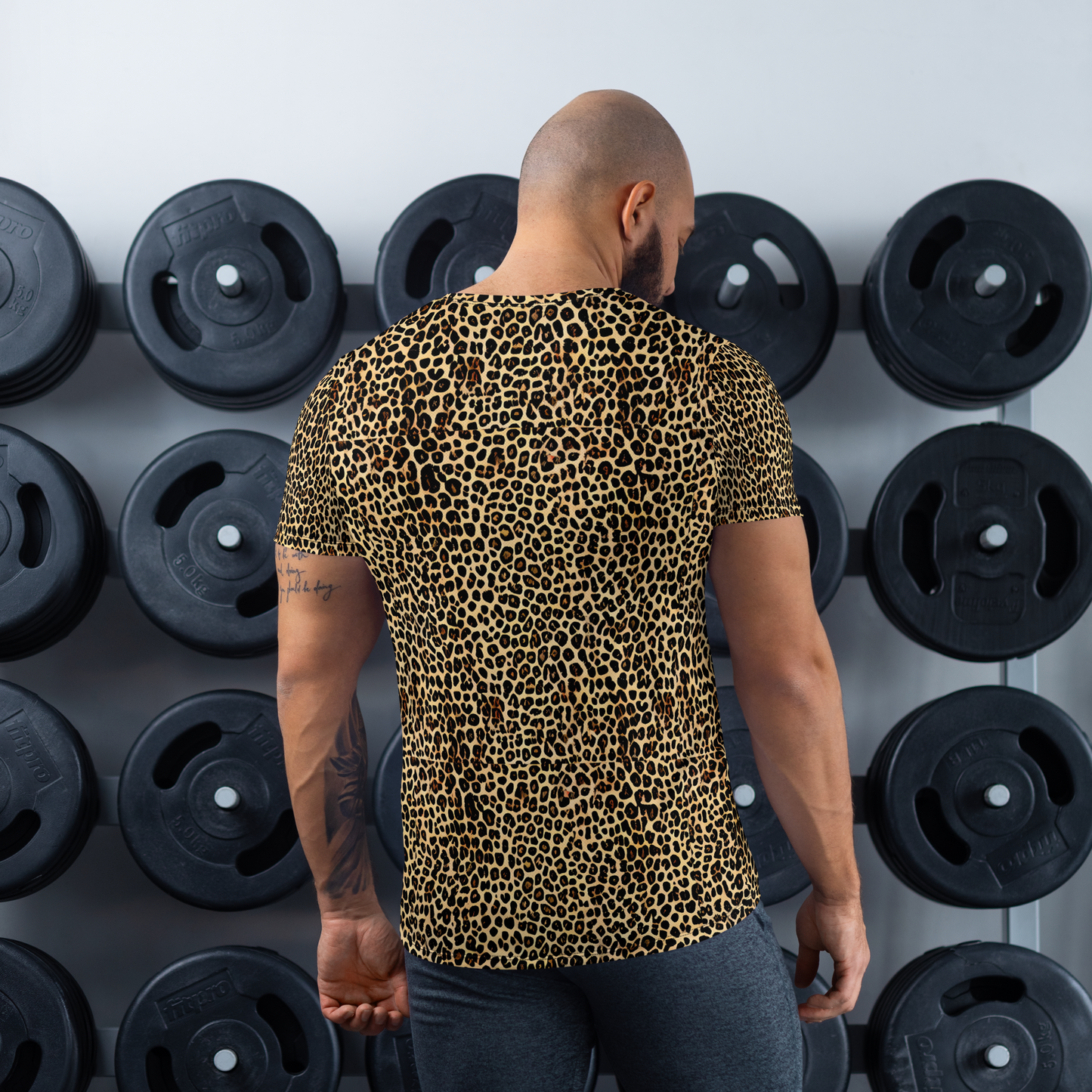 Men's Athletic T-Shirt - Cheetah Mosaic