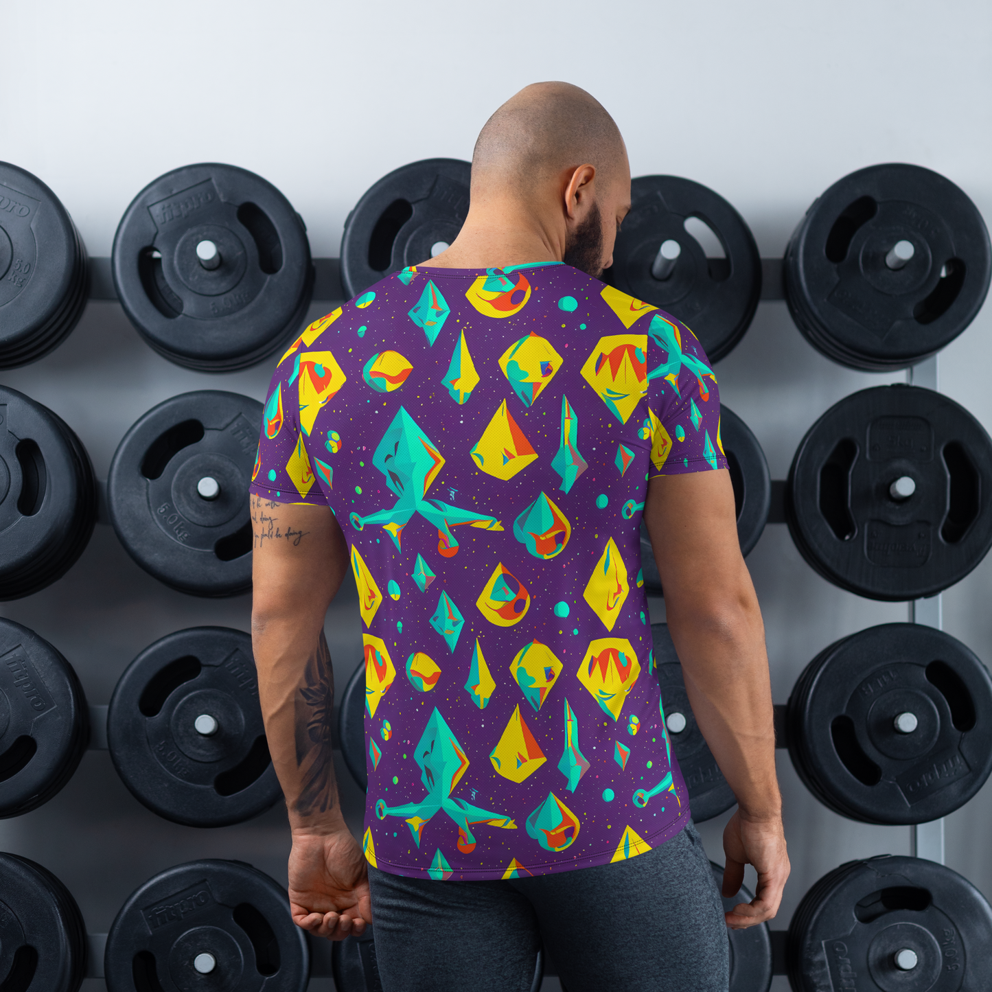 Men's Athletic T-Shirt - Cascading Prism