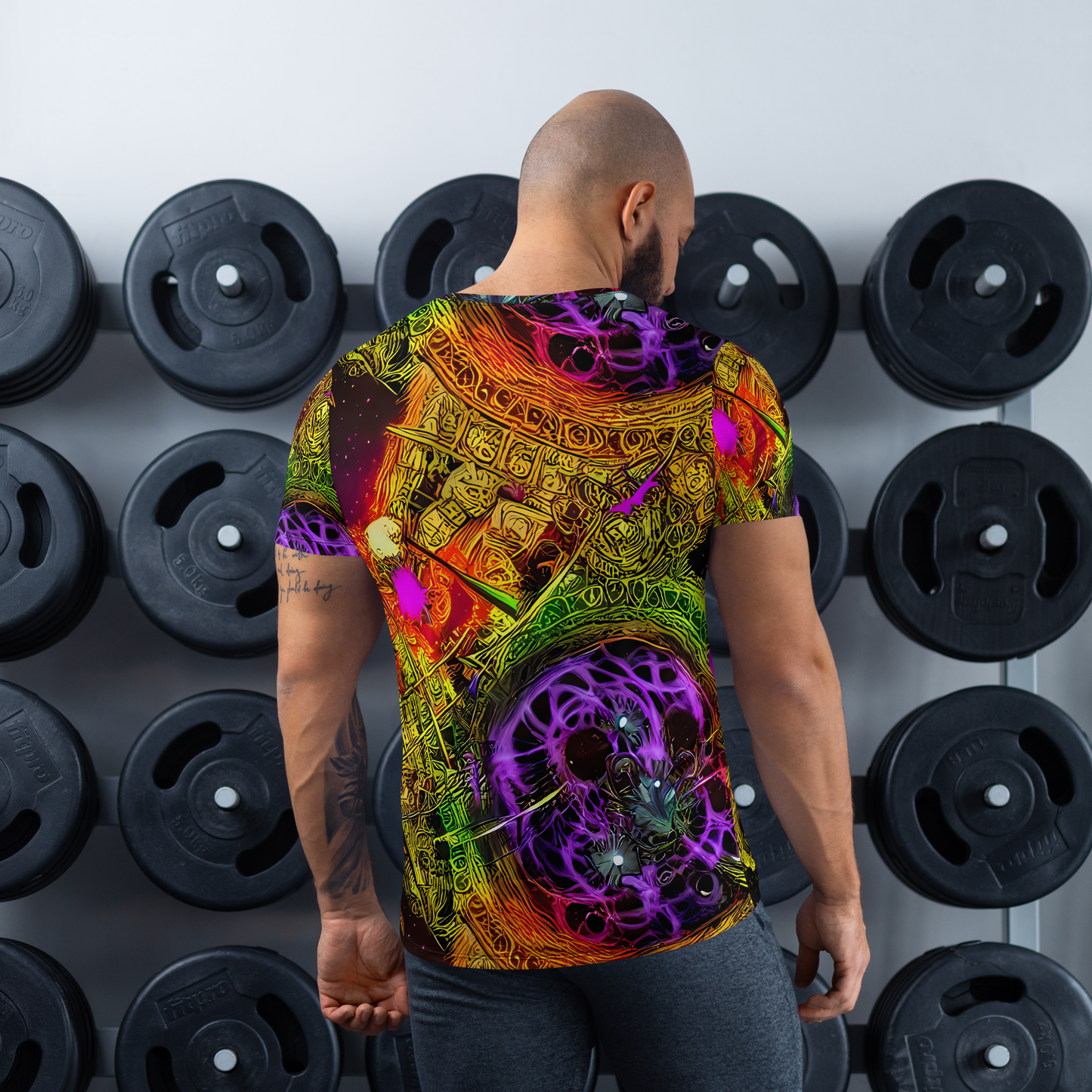 Men's Athletic T-Shirt - Neon Glyphworks