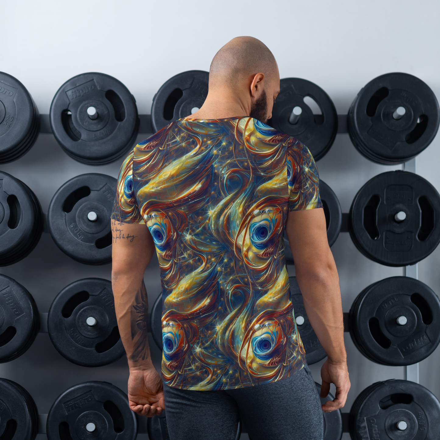 Men's Athletic T-Shirt - Celestial Vortex