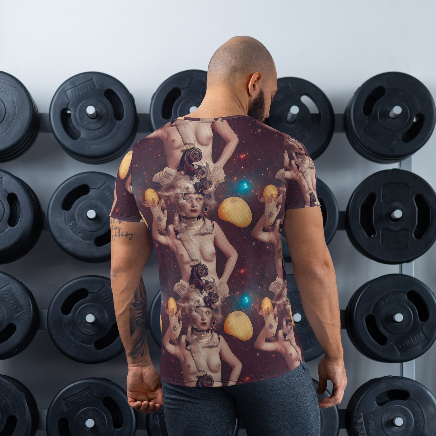 Men's Athletic T-Shirt - Nebula Siren