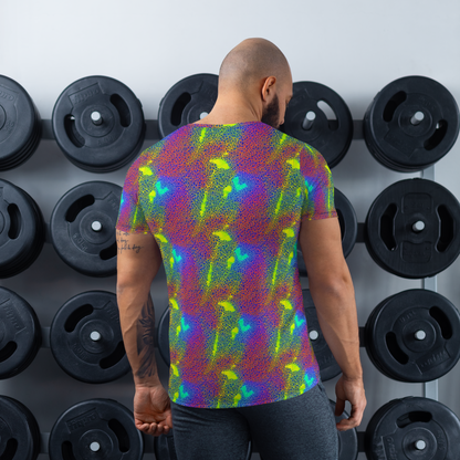 Men's Athletic T-Shirt - Prismatic Web